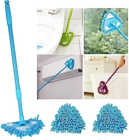 MAXBECK 180 Rotatable Adjustable Triangle Mop - Wet Dry Cleaning