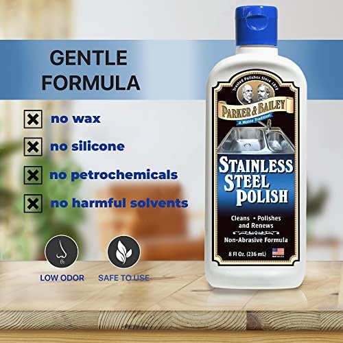 Parker Bailey Stainless Steel Polish - 100 Safe for Kitchen and Appliances