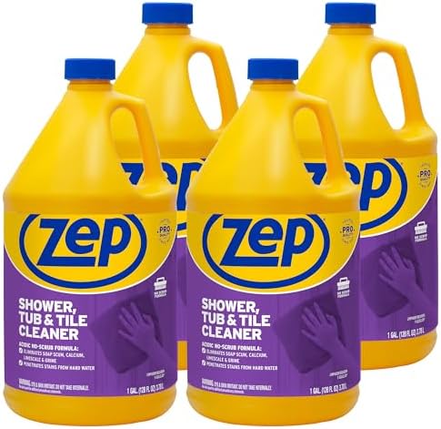 Zep No Scrub Shower Cleaner - 1 Gallon Case of 4