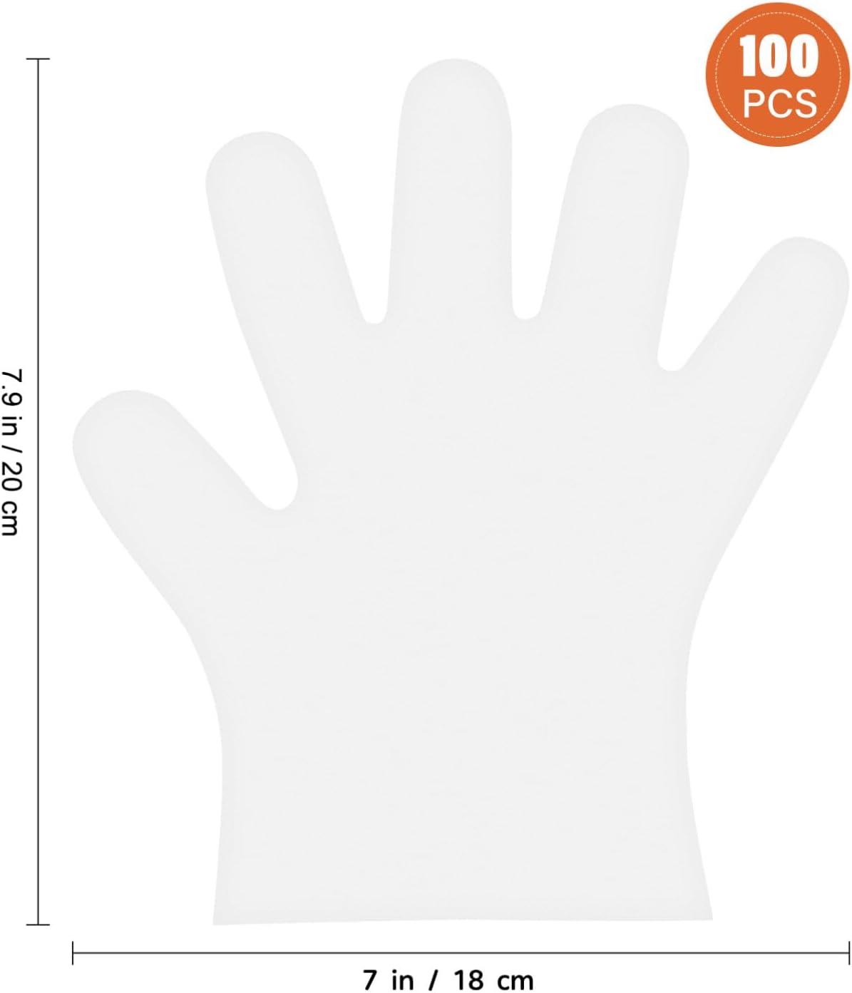 Milisten 100PCS Kids Disposable PE Gloves for Food Prep
