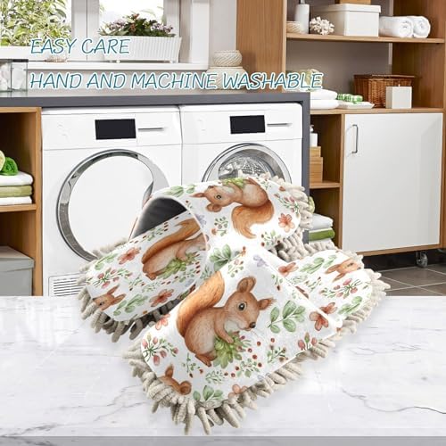 Zhirexin Cute Squirrel Cleaning Slippers - Mop Shoes for House Floor