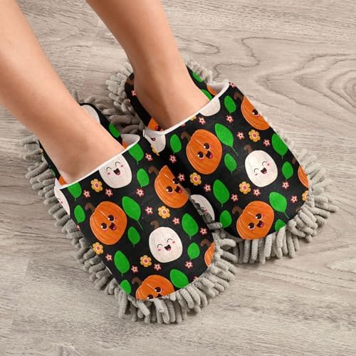 Burbuja Mop Slippers with Happy Faces for Home Use
