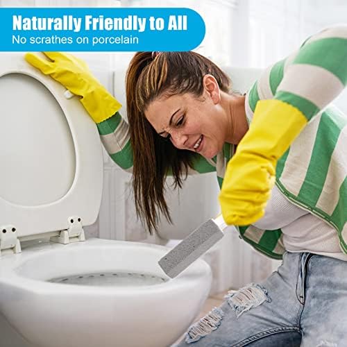 Nonley Pumice Stone Toilet Bowl Cleaner with Handle - 4 Pack