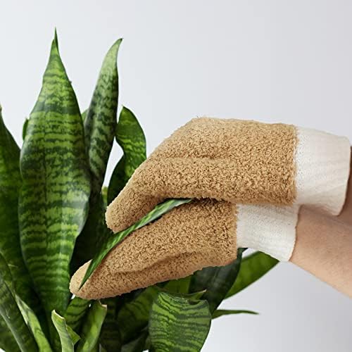 BBTO 3 Pairs Microfiber Dusting Mitts No Scratch