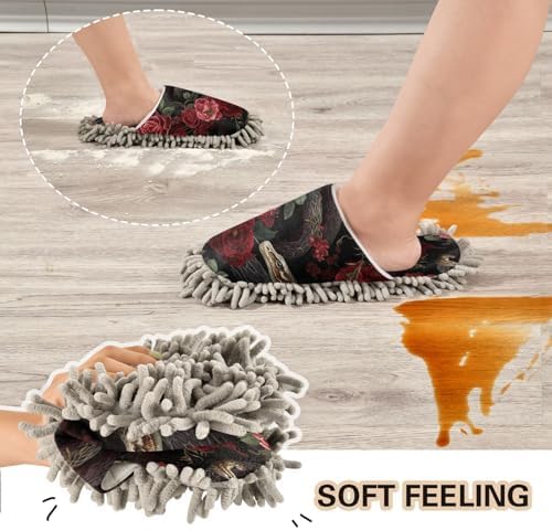 Zhirexin Microfiber Mop Slippers for Men Women Floor Cleaning Comfortable Wear