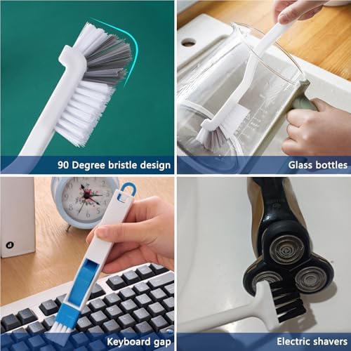 14Pcs Crevice Cleaning Brush Set for Kitchen and Bathroom Use