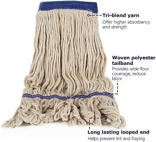 ZOFORTY 6Pcs Loop-End Mop Head Refills