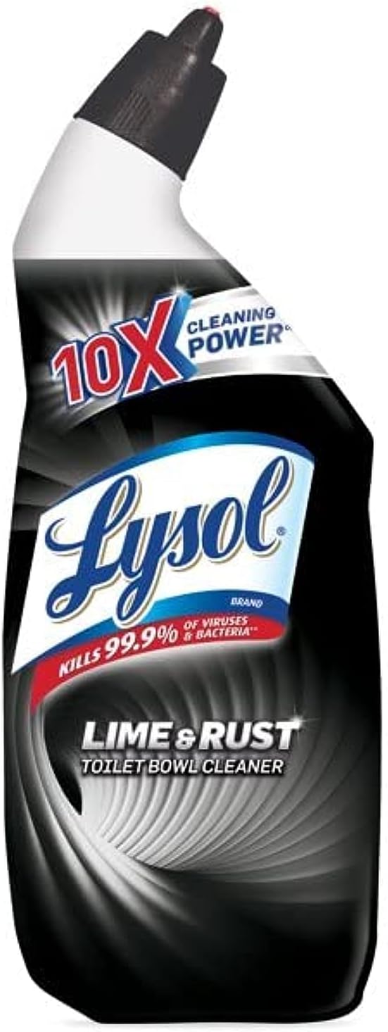 Lysol Toilet Bowl Cleaner with Lime and Rust Remover 24 Fl Oz Pack of 2