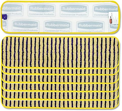Rubbermaid Q810YEL Microfiber Scrubber Pad Yellow 18 6Carton
