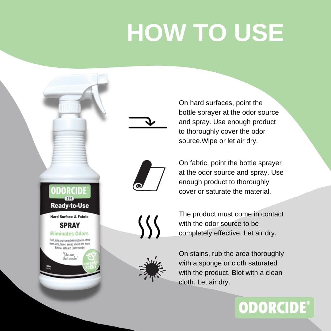 Odorcide Odor Eliminator Spray - 32 Oz Non-Enzymatic Formula 1
