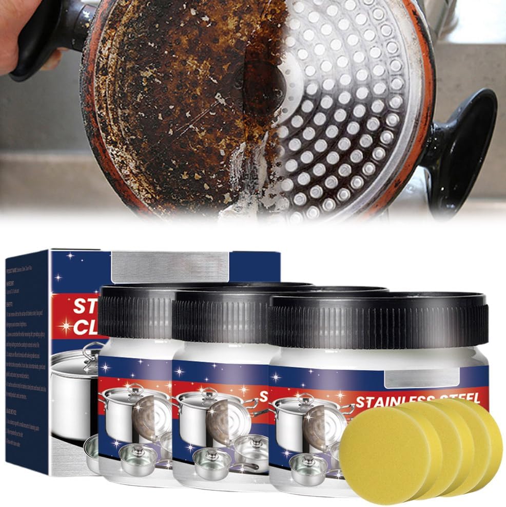 Juvhot Stainless Steel Cleaning Paste 2025 New Multi-Purpose Scratch Remover for Kitchen and Home