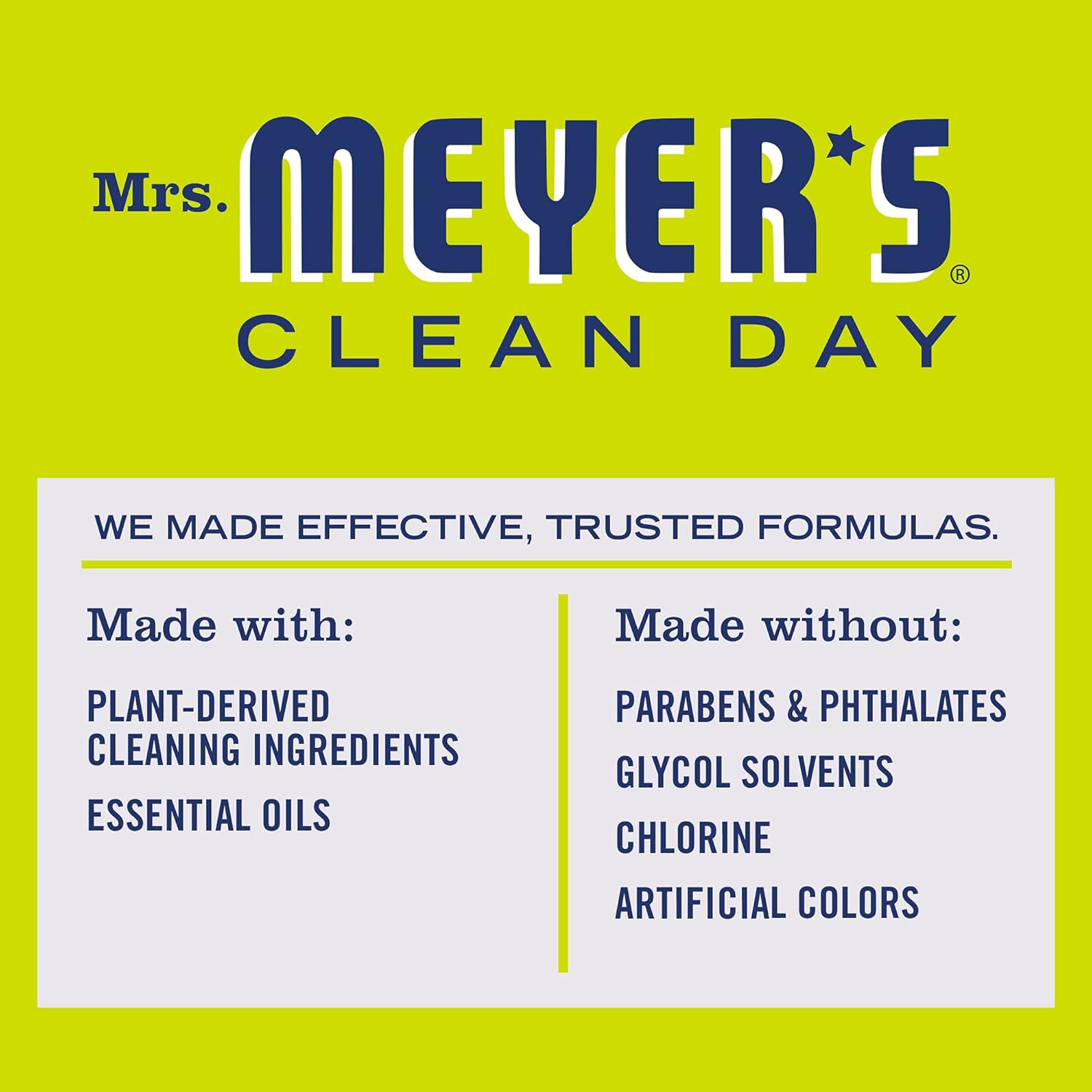 Mrs Meyers Clean Day Multi-Surface Cleaner Kit 16 Oz Glass Dispenser 2 Refills