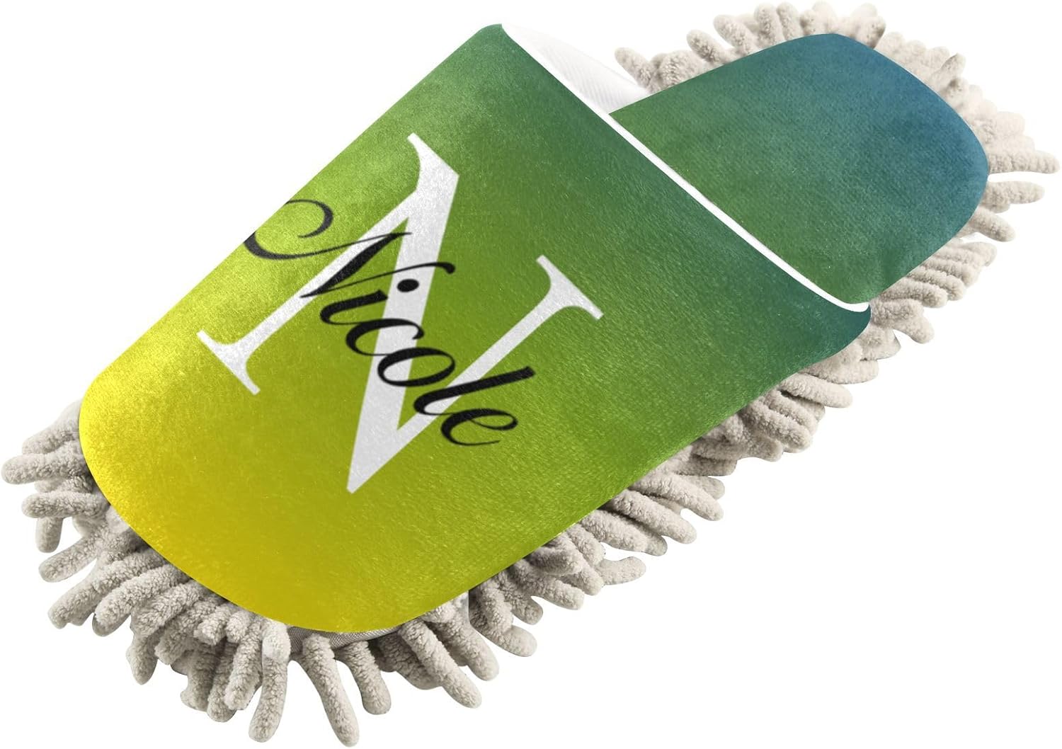 Custom Mop Slippers for Floor Cleaning Personalized Washable Microfiber Cleaning Mop Slippers