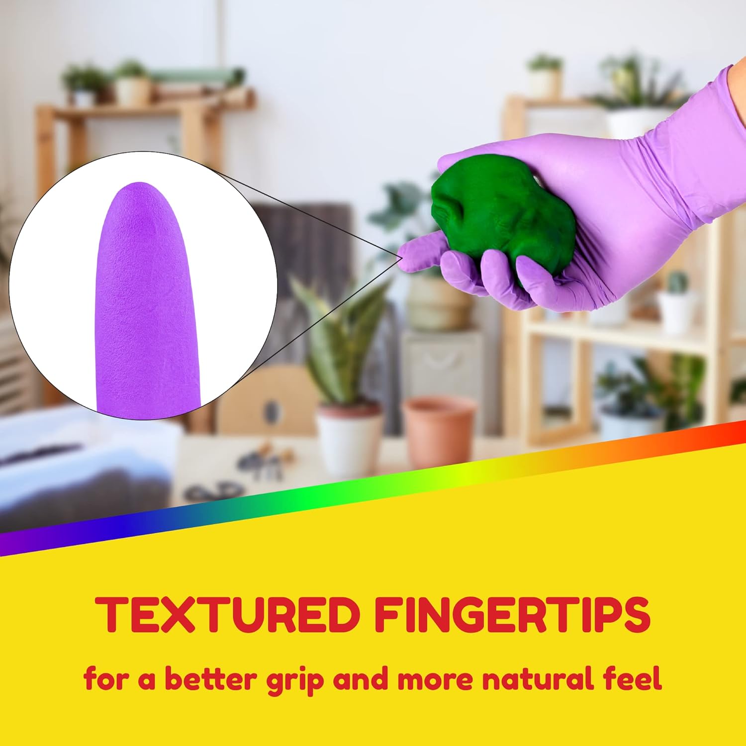 Hygloss Colored Nitrile Gloves 100-Pack Adult Size