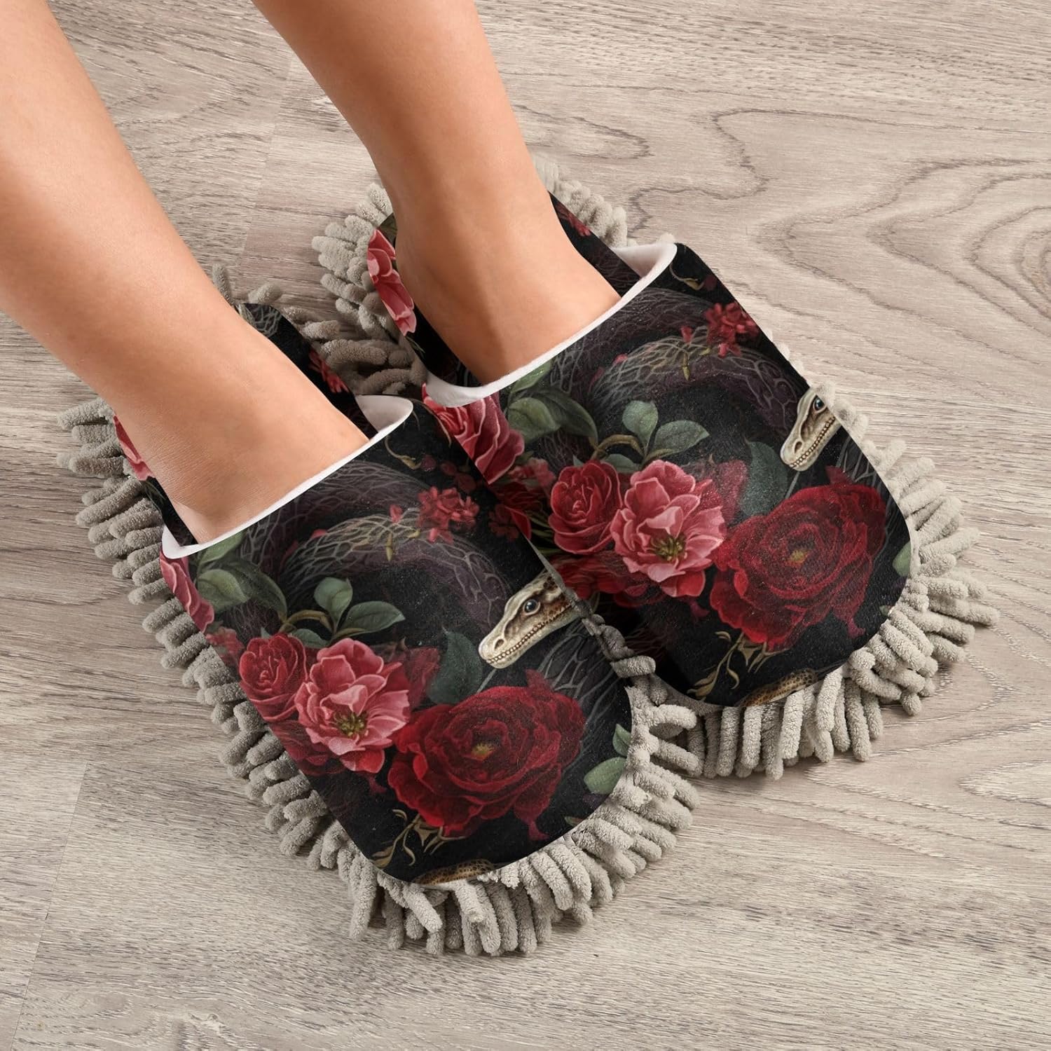 Zhirexin Microfiber Mop Slippers for Men Women Floor Cleaning Comfortable Wear