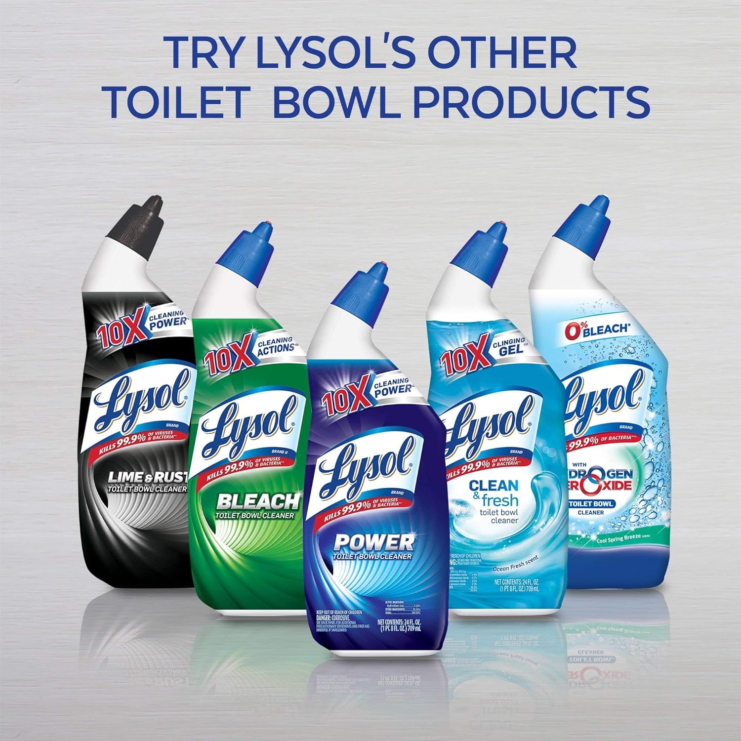 Lysol Toilet Bowl Cleaner with Lime and Rust Remover 24 Fl Oz Pack of 2