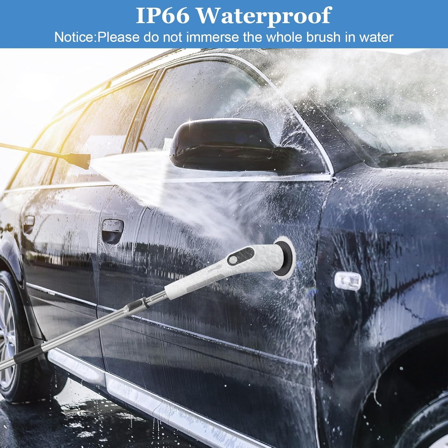 Fixm Cordless Electric Spin Scrubber with 2 Speeds and 11 Brush Heads