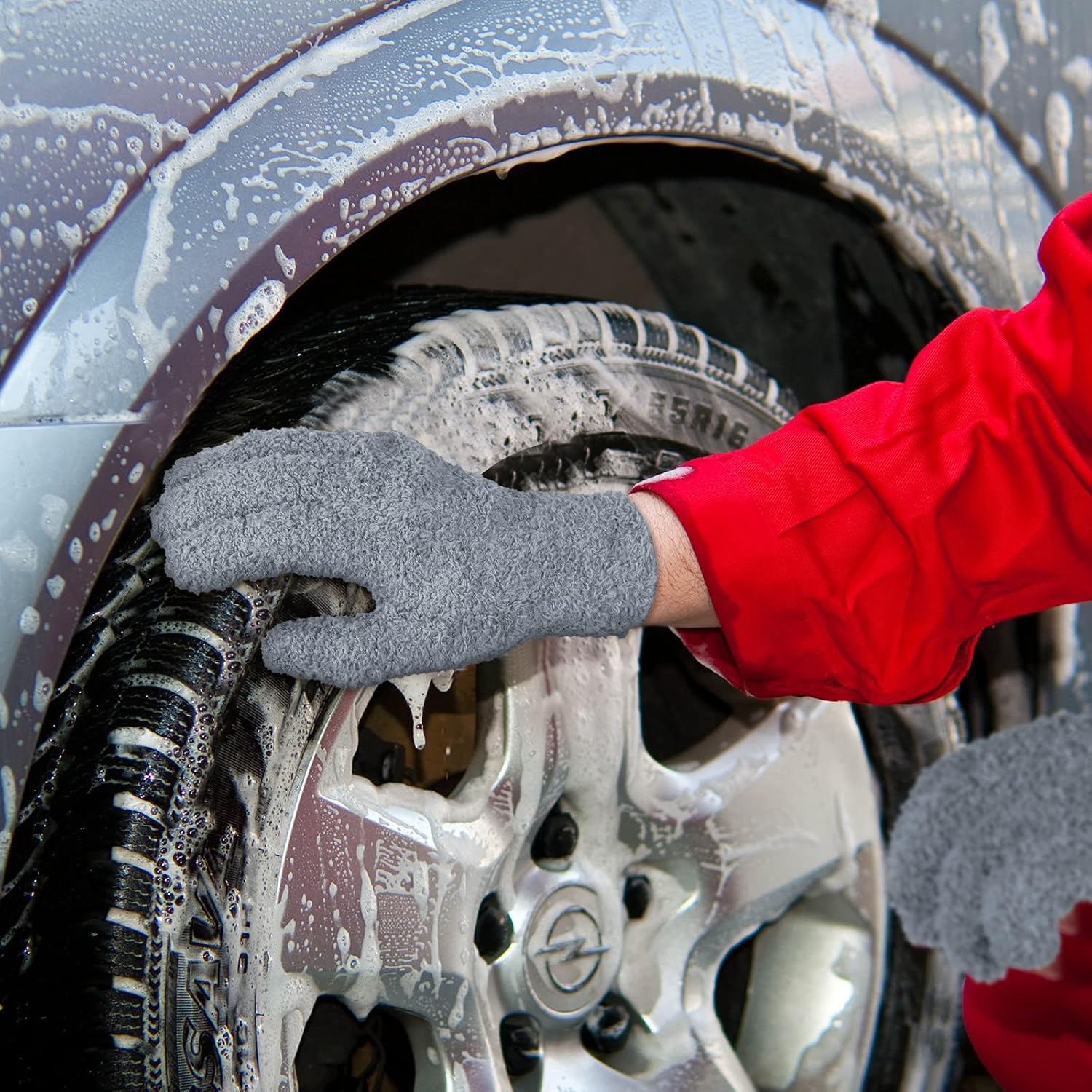 Bencailor 6 Pairs Microfiber Dusting Gloves - Fresh Colors Large Size