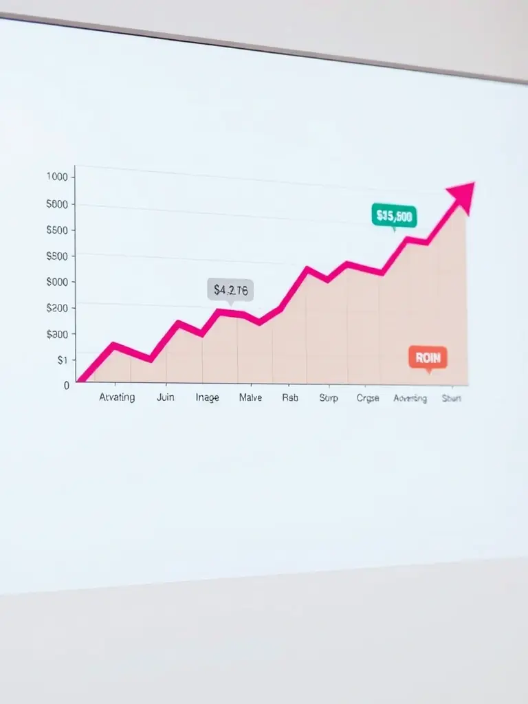 A graph showing a significant increase in engagement and ROI after implementing PYRAXISTECH LTD's advertising strategies.